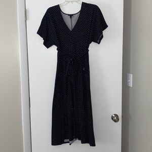 Polka dot midi t shirt dress